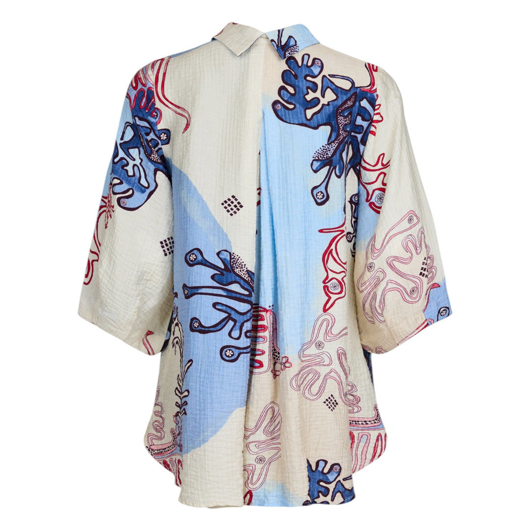 Noen Long Printed Tunic Blue