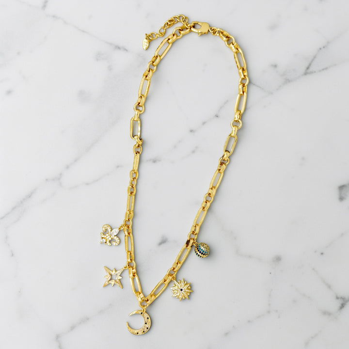 Envy Celestial Charm Necklace Gold