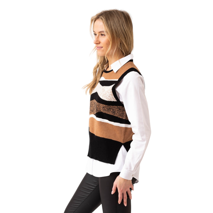 Marble Knitted Tank Top Tobacco