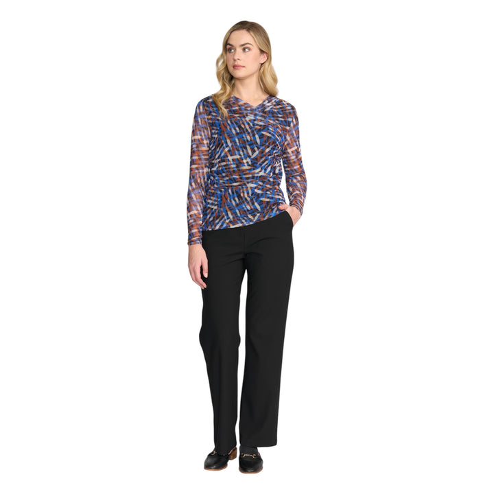 Foil Sheer Fun Wrap Top Elemental