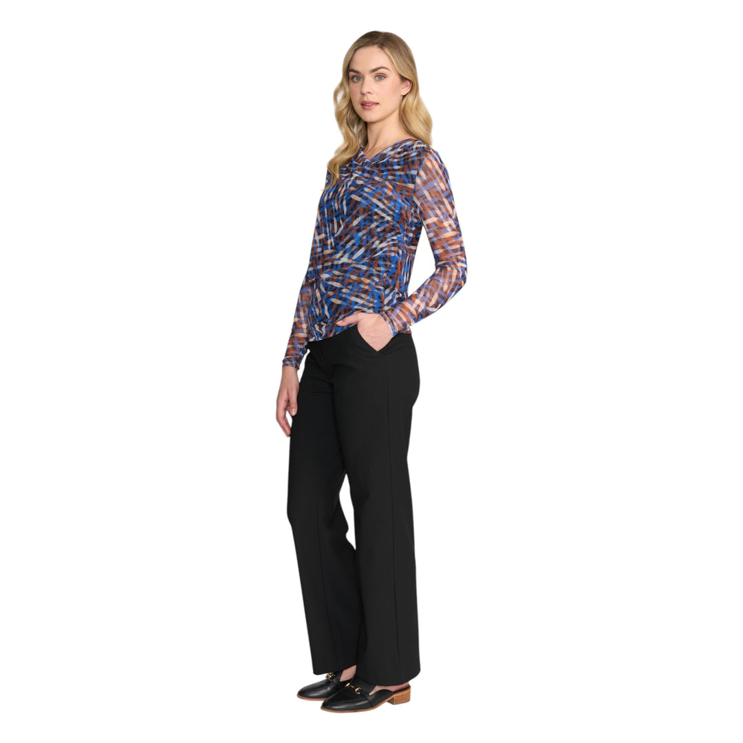 Foil Sheer Fun Wrap Top Elemental