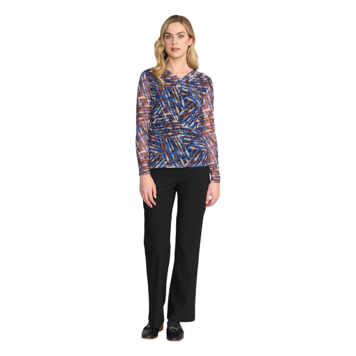 Foil Sheer Fun Wrap Top Elemental