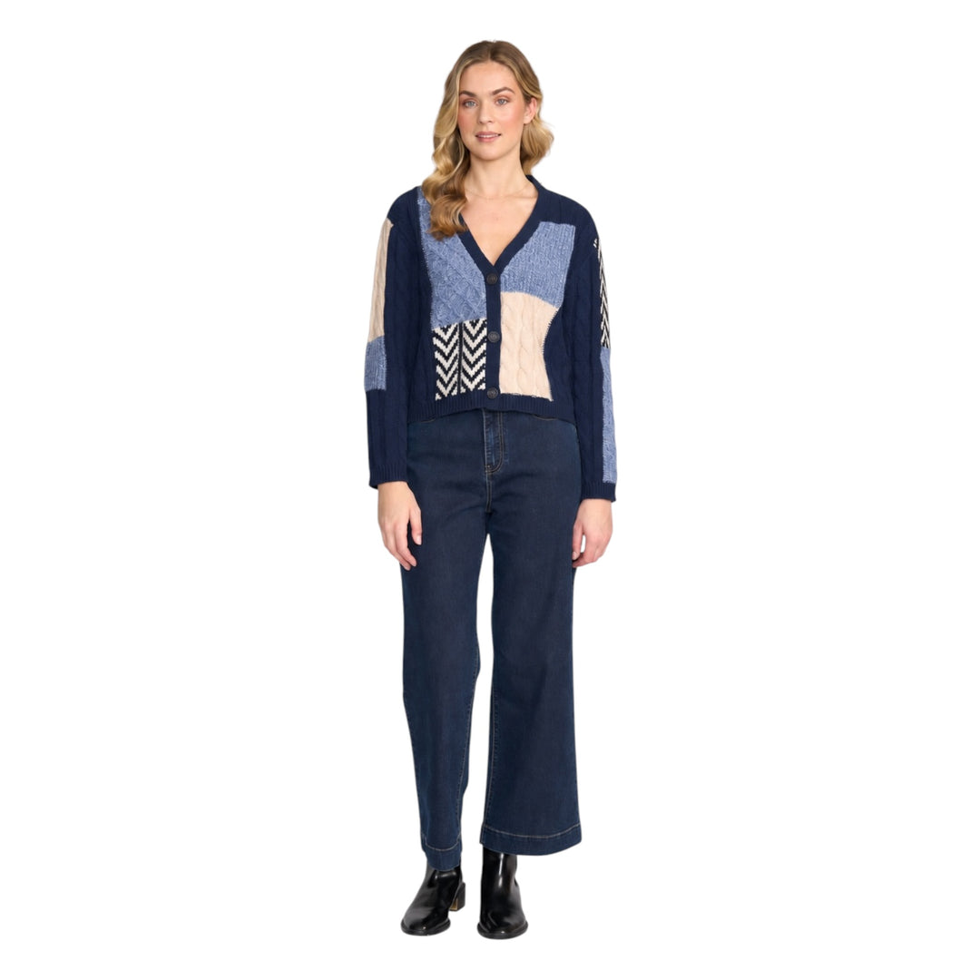 Foil Warm Intentions Cardi Denim Mix