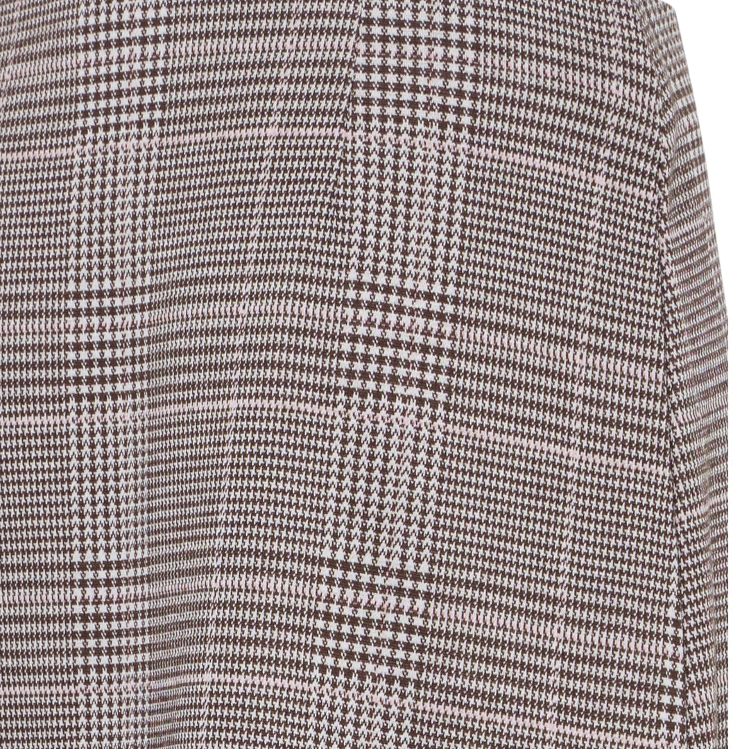 Fransa Babette Skirt Hot Fudge Check with Pink