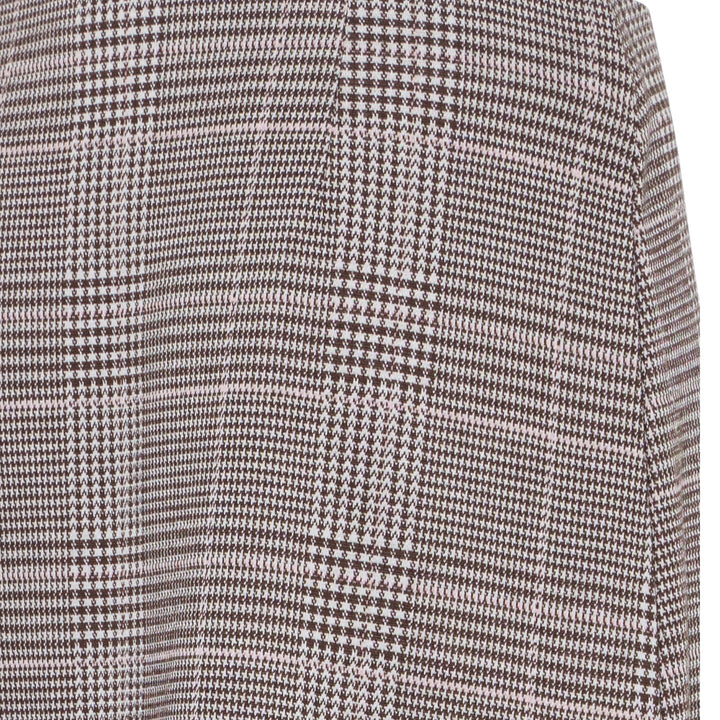 Fransa Babette Skirt Hot Fudge Check with Pink
