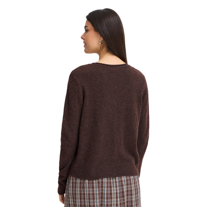Fransa Fia Cardigan Hot Fudge Melange