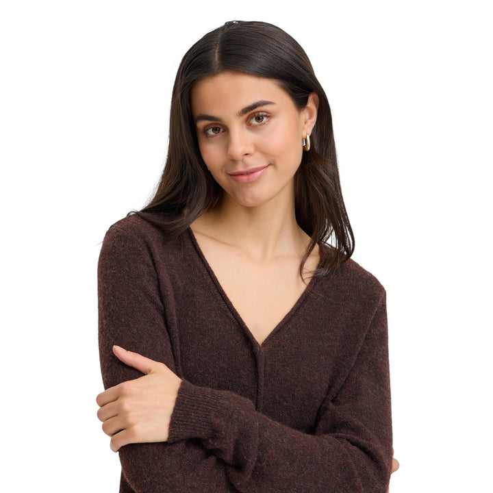 Fransa Fia Cardigan Hot Fudge Melange