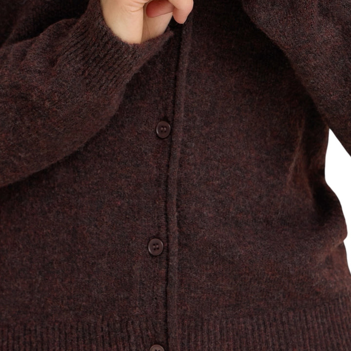 Fransa Fia Cardigan Hot Fudge Melange