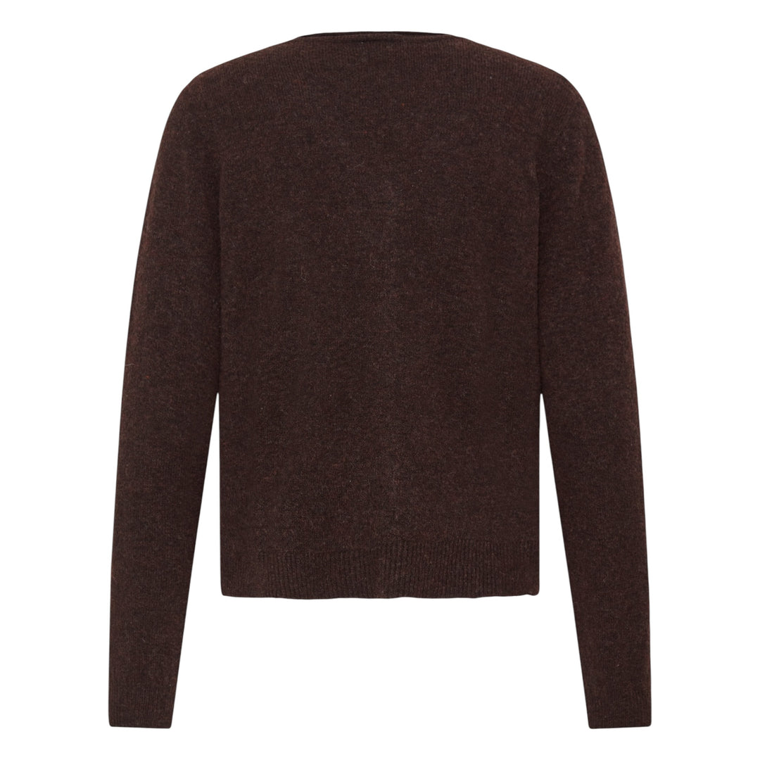 Fransa Fia Cardigan Hot Fudge Melange
