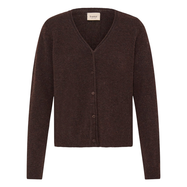 Fransa Fia Cardigan Hot Fudge Melange