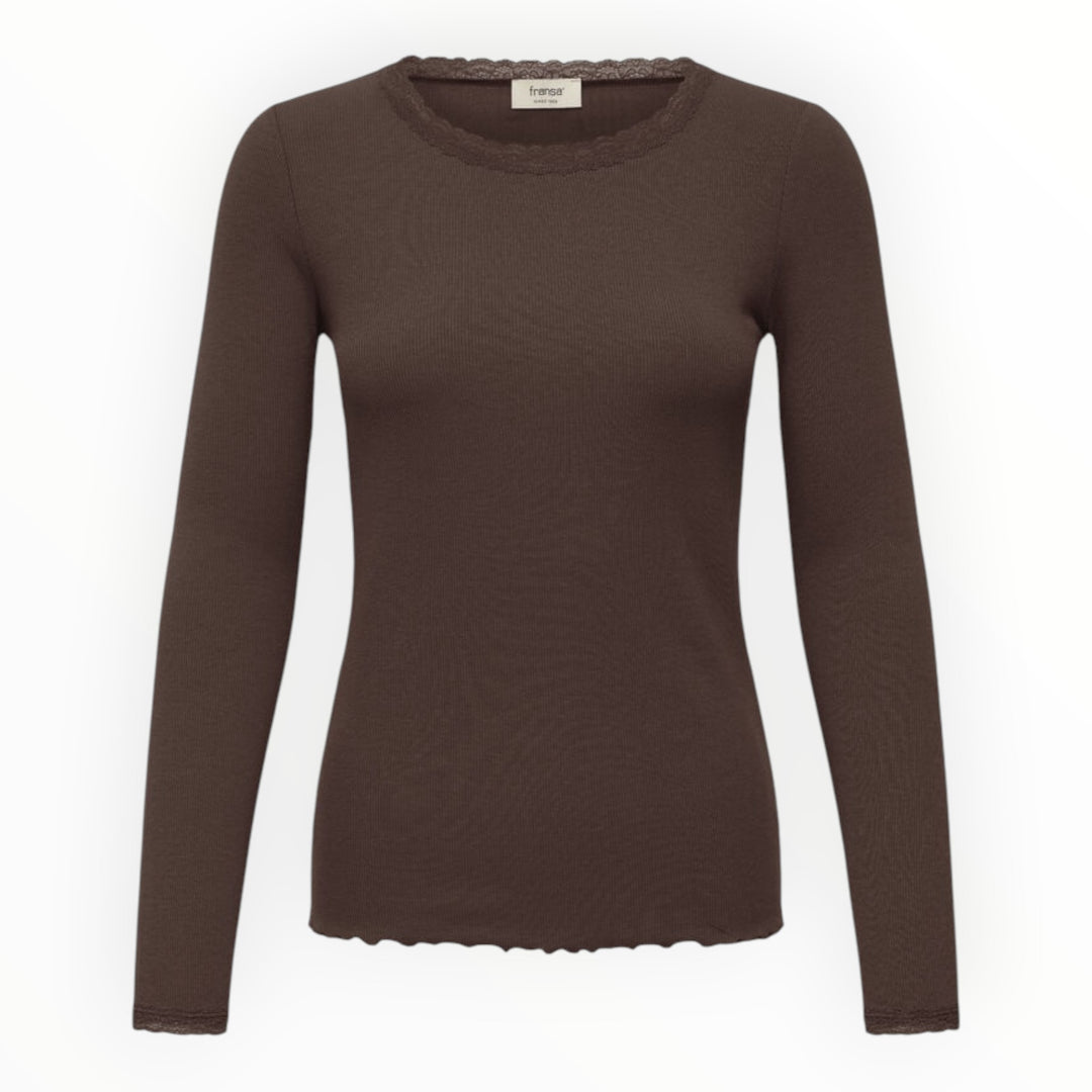 Fransa Hizamond Tee Hot Fudge