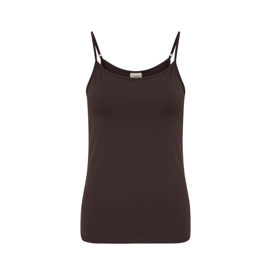 Fransa Krask Vest Top Hot Fudge