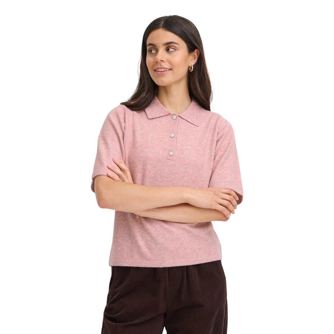 Fransa Suzette Sweater Silver Pink Melange