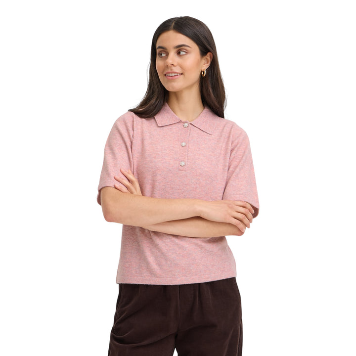 Fransa Suzette Sweater Silver Pink Melange