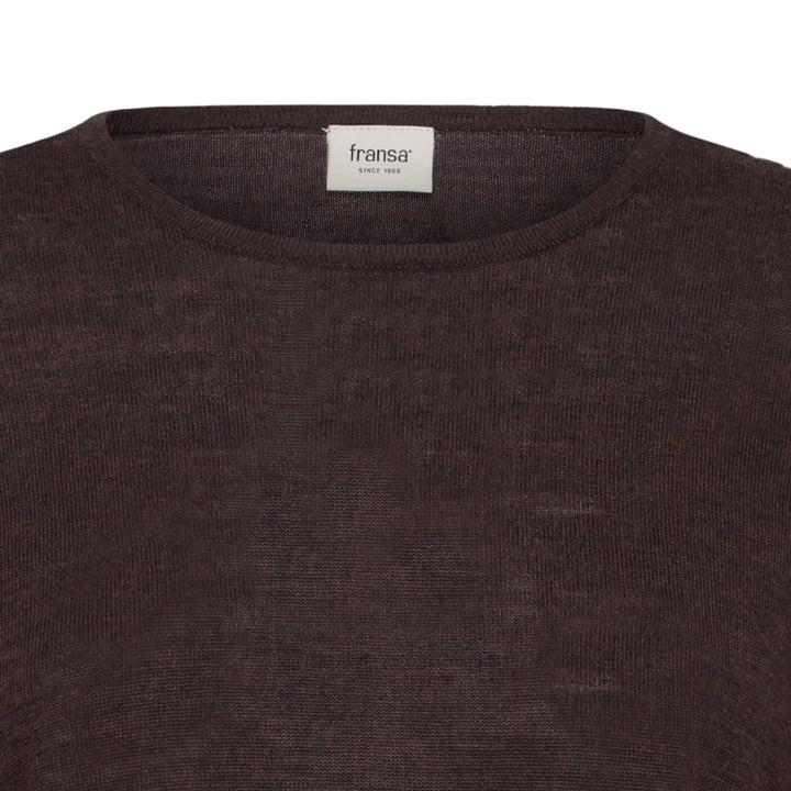 Fransa Woolina Sweater Hot Fudge Melange