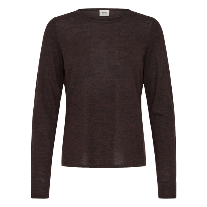 Fransa Woolina Sweater Hot Fudge Melange