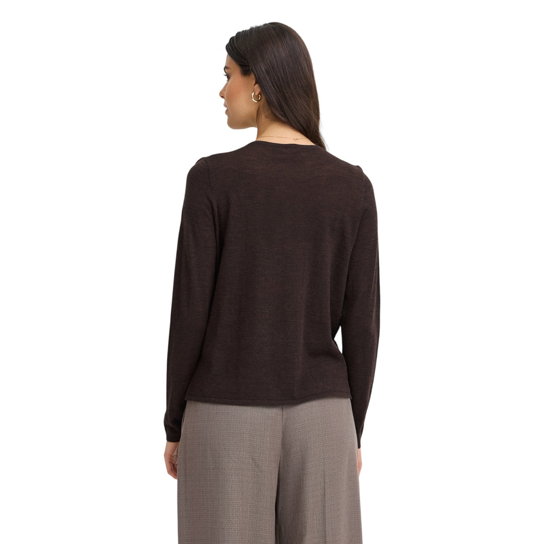 Fransa Woolina Sweater Hot Fudge Melange