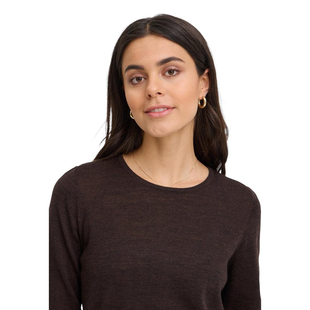Fransa Woolina Sweater Hot Fudge Melange