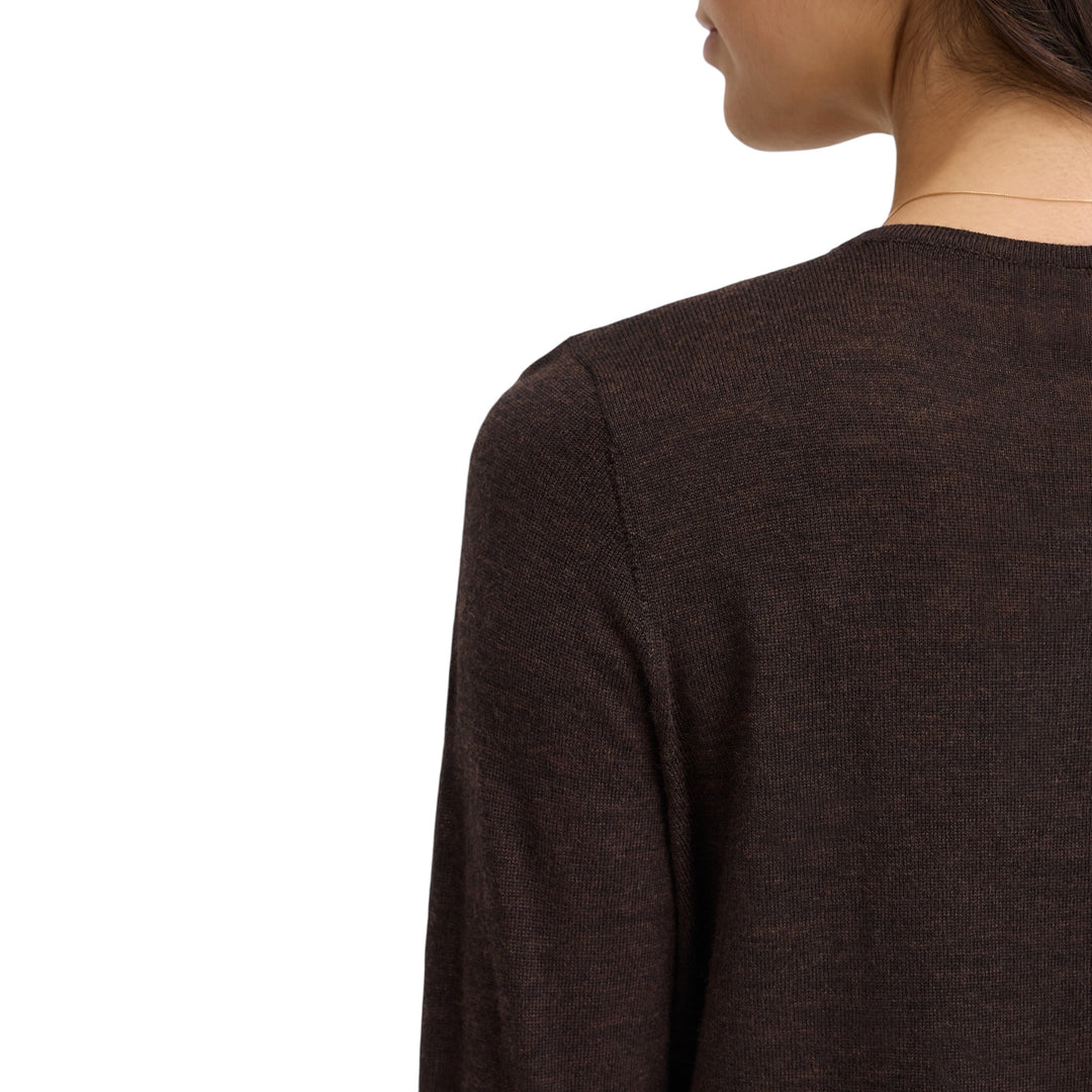 Fransa Woolina Sweater Hot Fudge Melange