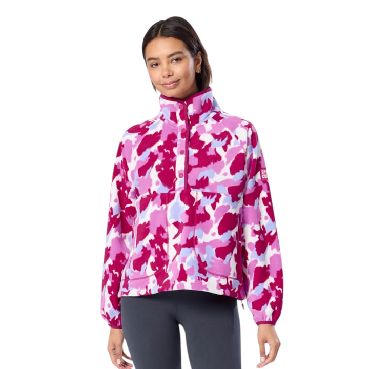 Gym + Coffee Snap Polar Fleece Pink Pop Print