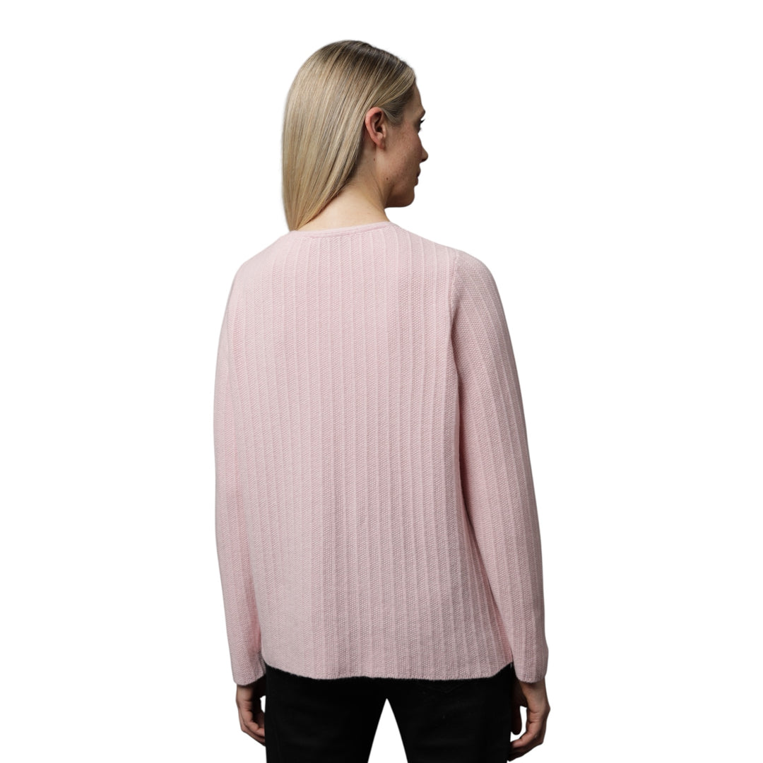 Gollehaug Mrs Knit V Neck Sweater Light Pink