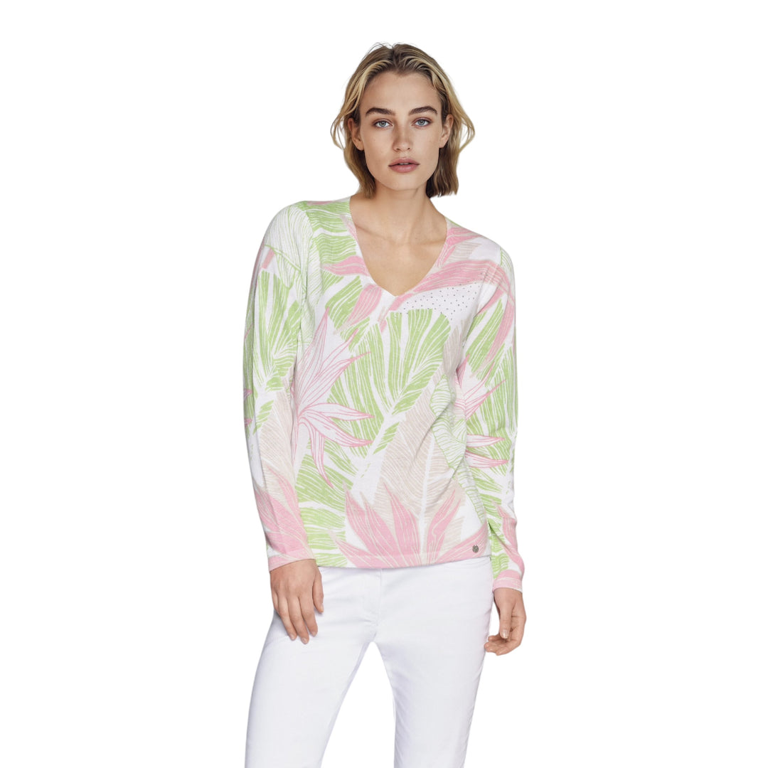 Gollehaug Long Sleeve Floral Top Apple