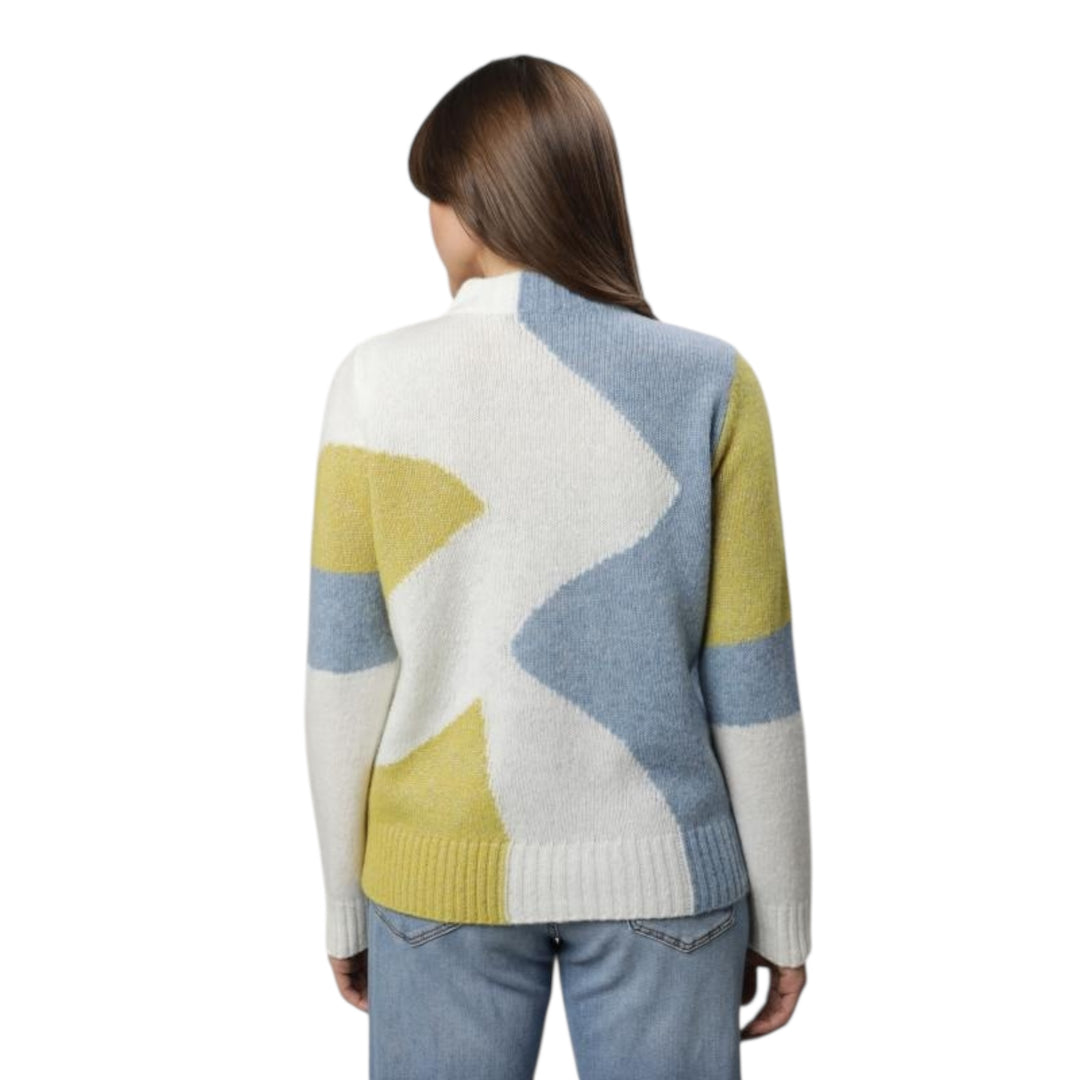 Gollehaug Round Neck Sweater Lime and Blue