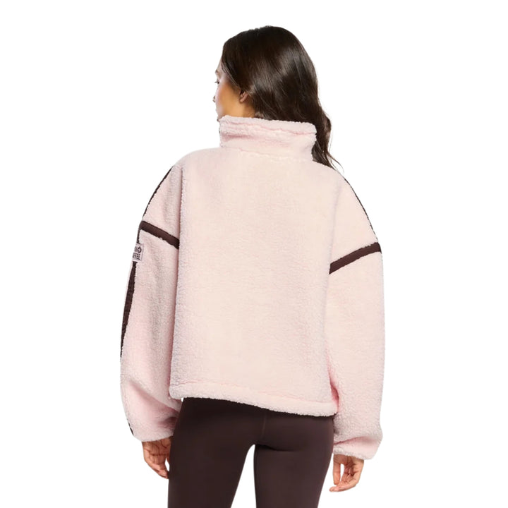 Gym + Coffee Industry Fleece Half Zip Ballet Pink/Mocha