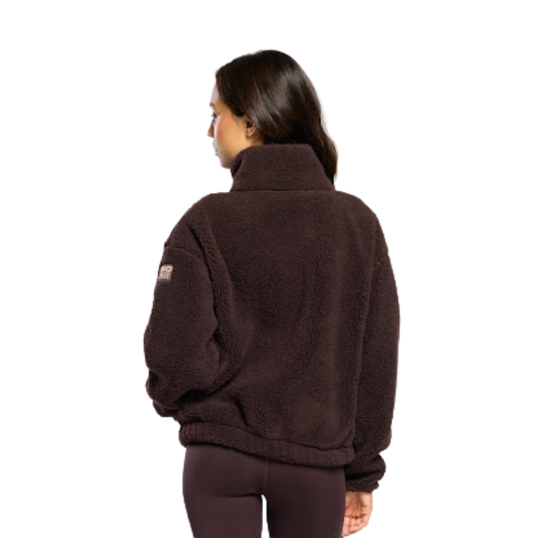 Gym + Coffee Industry Fleece High Collar Jacket Mocha Bean