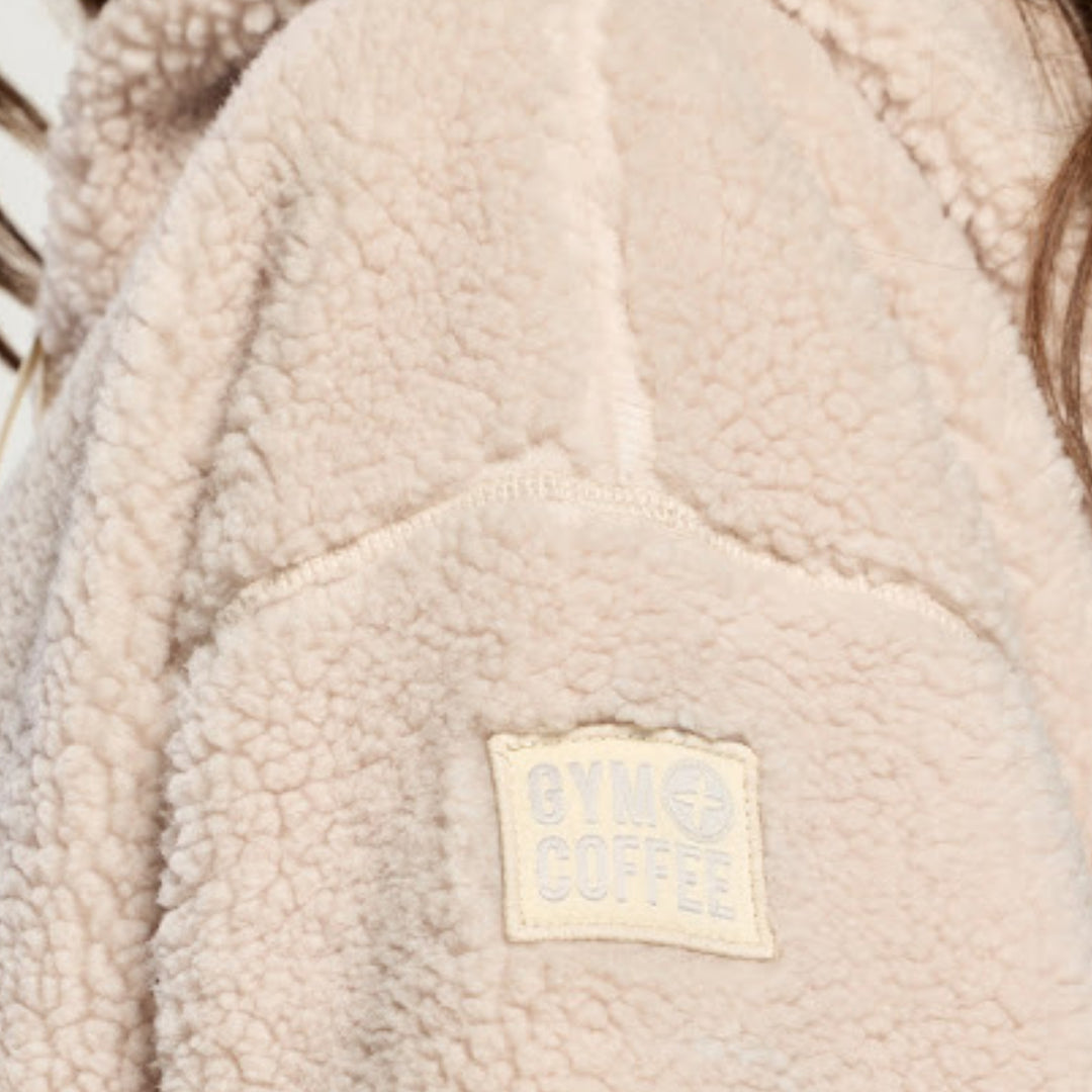 Gym + Coffee Industry Hooded Full Zip Natural