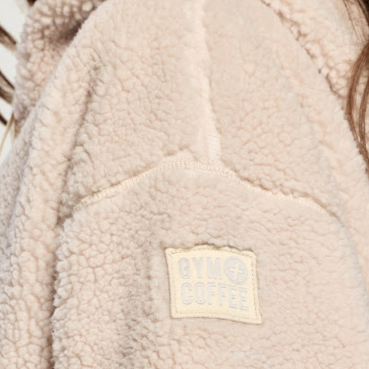Gym + Coffee Industry Hooded Full Zip Natural