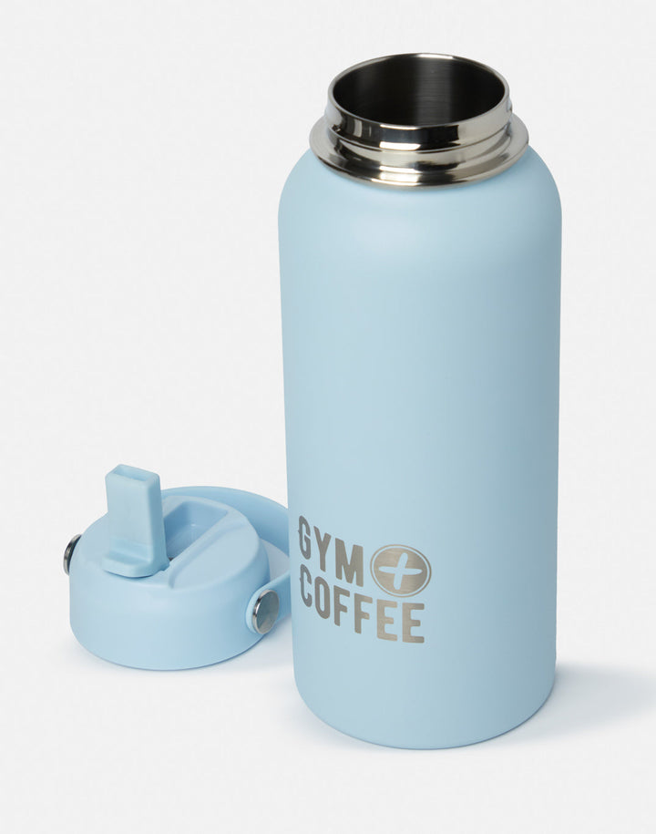 Gym + Coffee 1L Hydrate Water Bottle Baby Blue