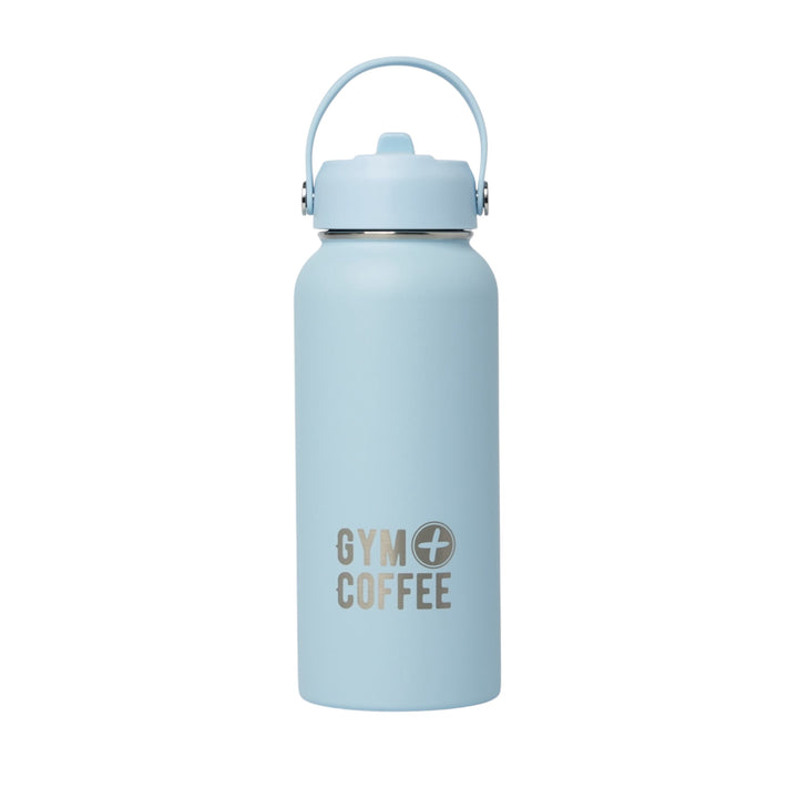 Gym + Coffee 1L Hydrate Water Bottle Baby Blue