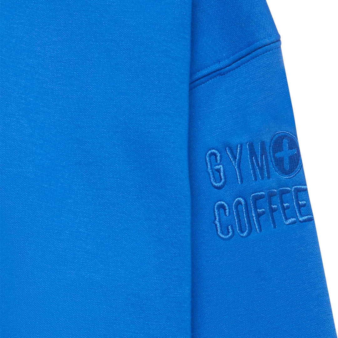 Gym + Coffee Snap Collar Sierra Sweatshirt Azure Blue