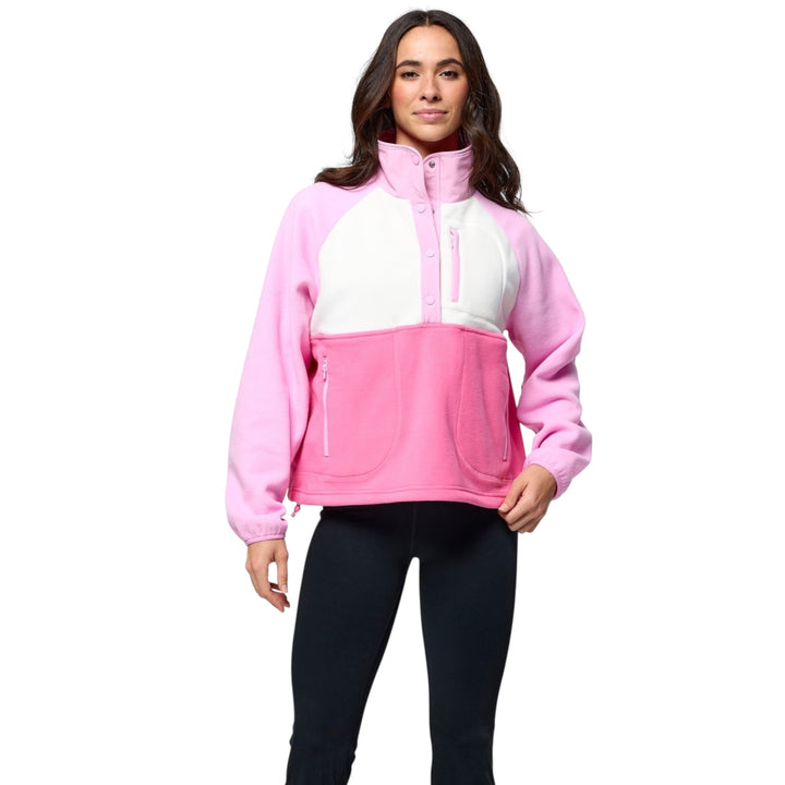 Gym + Coffee Snap Polar Fleece Cotton Candy