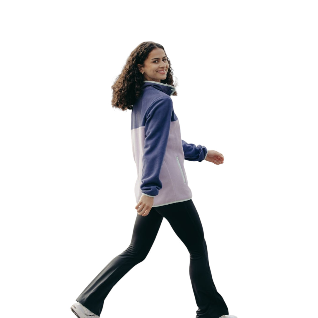 Gym + Coffee Snap Polar Fleece Lilac
