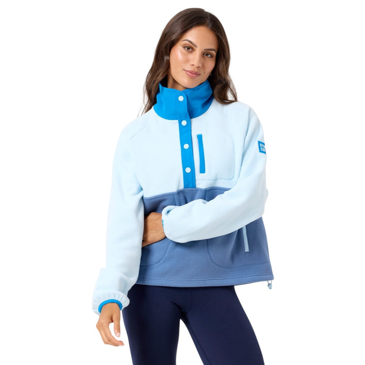 Gym + Coffee Snap Polar Fleece Oasis Blue