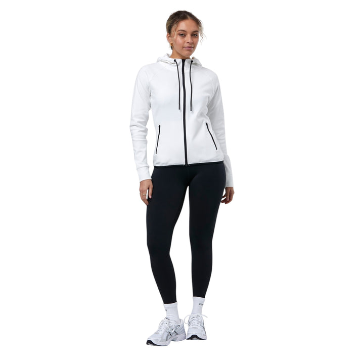 Gym + Coffee Chill Full Zip Hoodie Ultra White