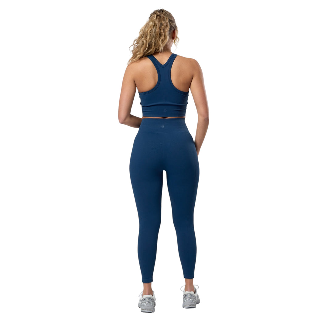 Gym + Coffee Lotus Lounge Leggings Petrol Blue