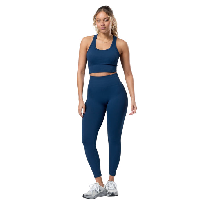 Gym + Coffee Lotus Lounge Leggings Petrol Blue