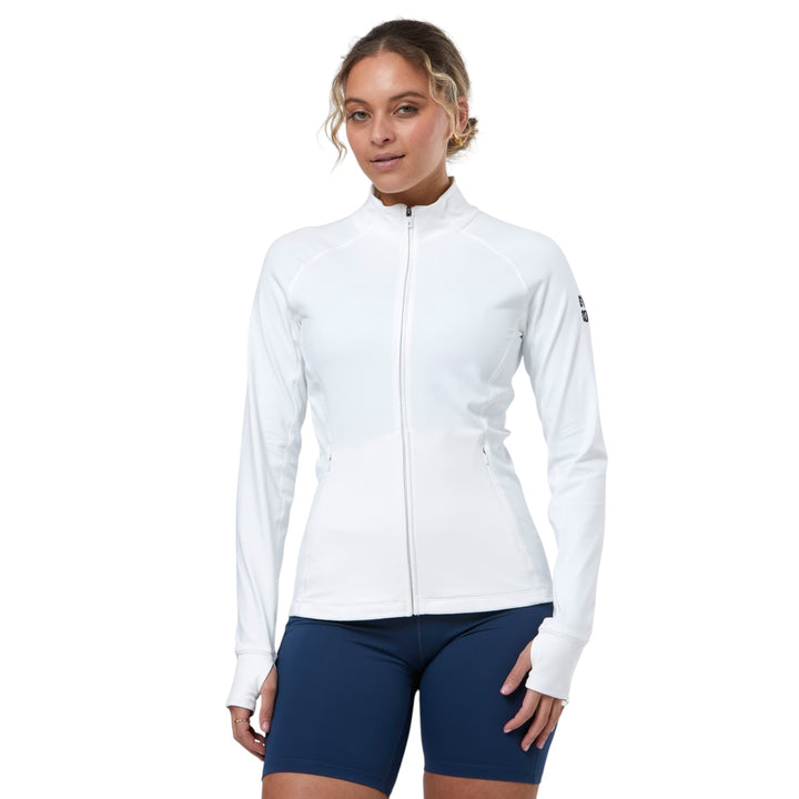 Gym + Coffee Relentless Full Zip Ultra White