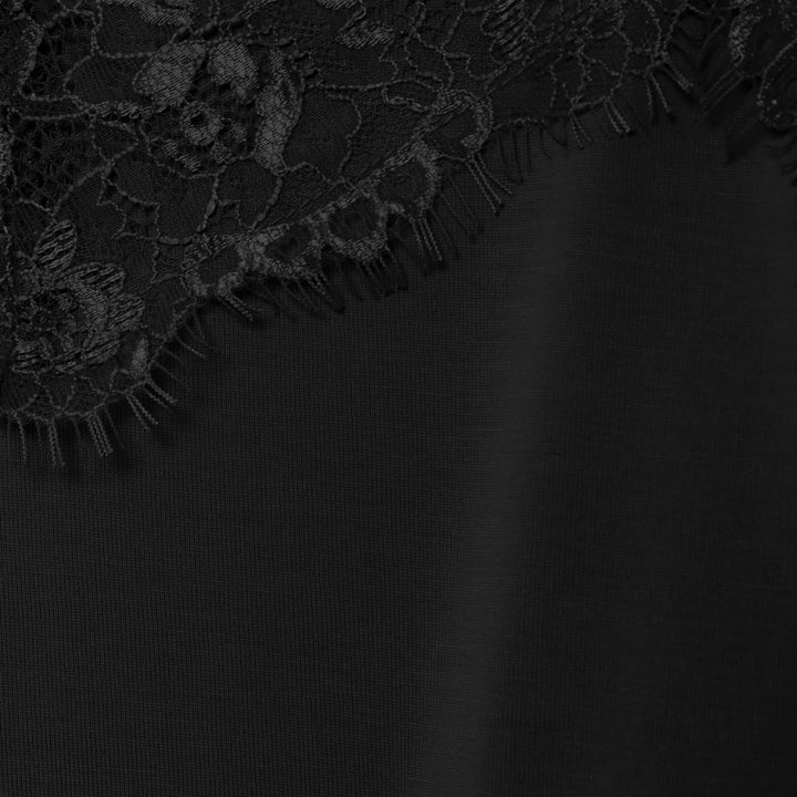 ICHI Like Lace Trim Cami Top Black
