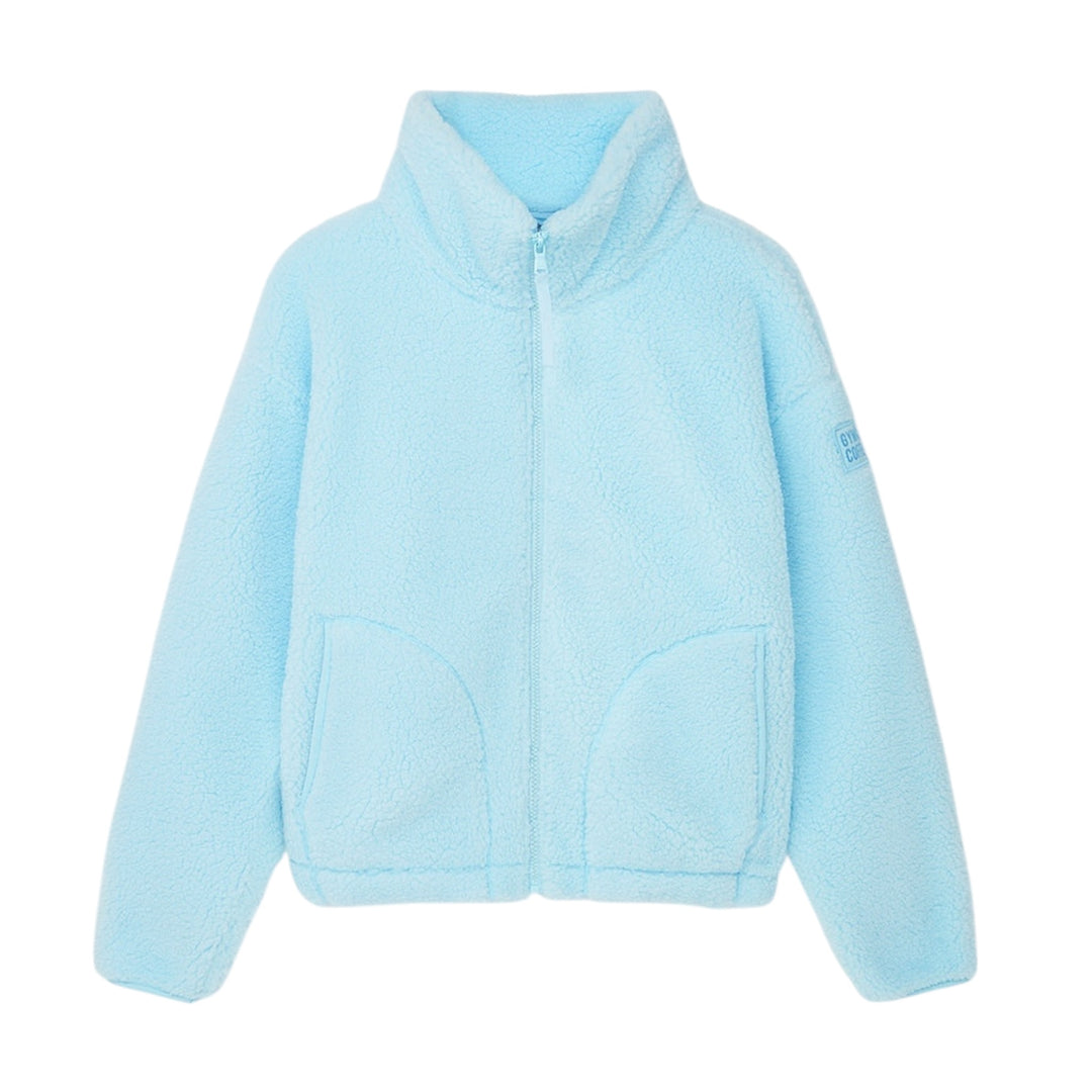 Gym + Coffee Industry Fleece High Collar Jacket Baby Blue