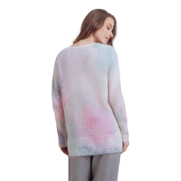 Eve in Paradise Kaira Tie Dye Sweater Watercolour Print