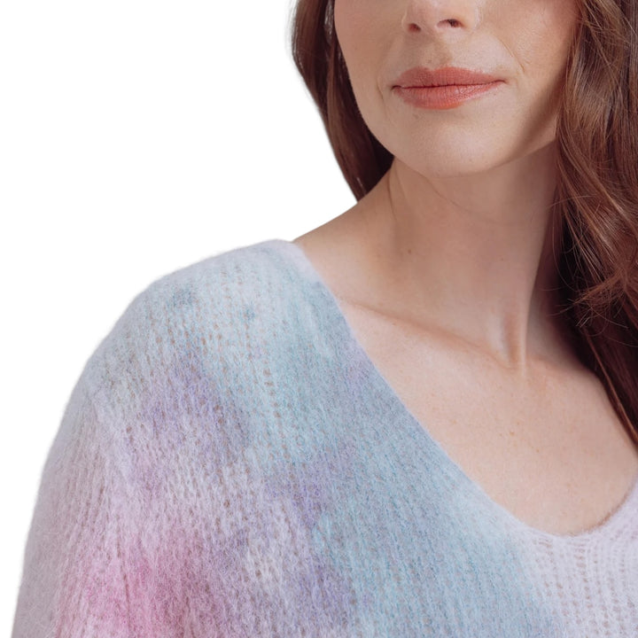 Eve in Paradise Kaira Tie Dye Sweater Watercolour Print