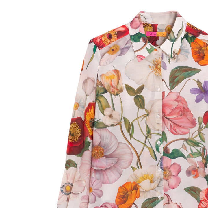 Vilagallo Illustrated Floral Shirt XL Print