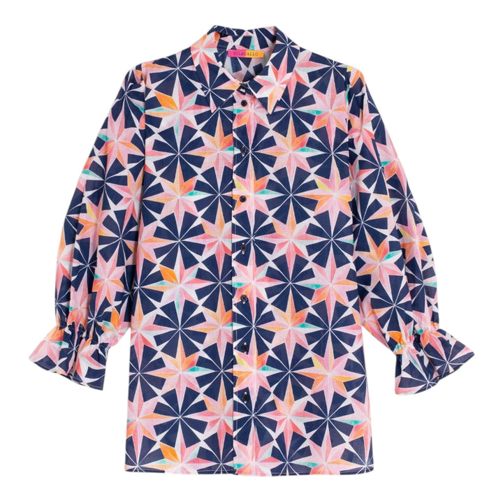 Vilagallo Geometric Star Print Shirt Multicolour