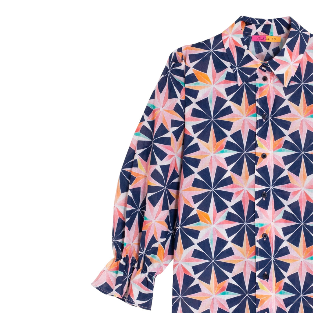 Vilagallo Geometric Star Print Shirt Multicolour