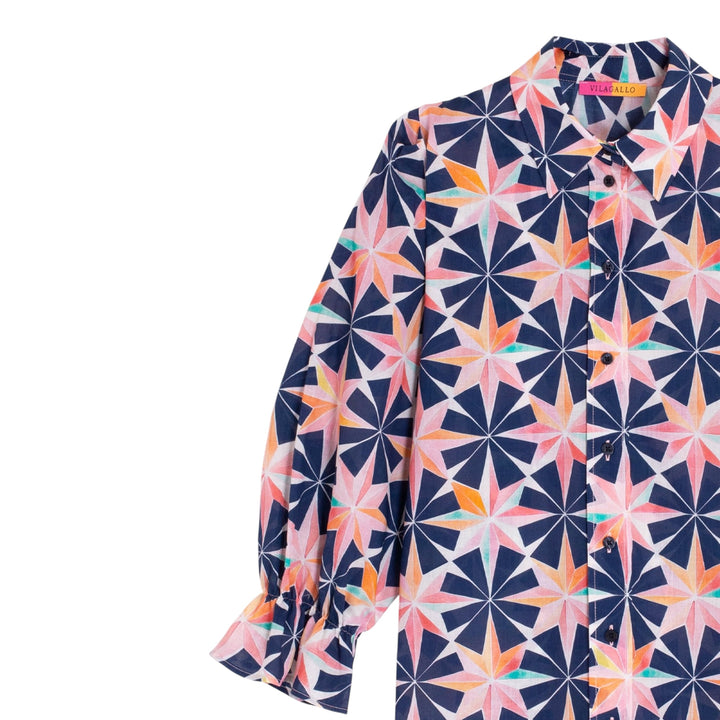 Vilagallo Geometric Star Print Shirt Multicolour