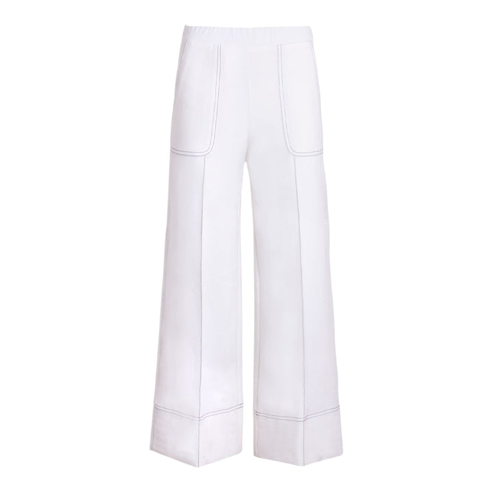 Vilagallo Beti Contrast Stitch Trouser White